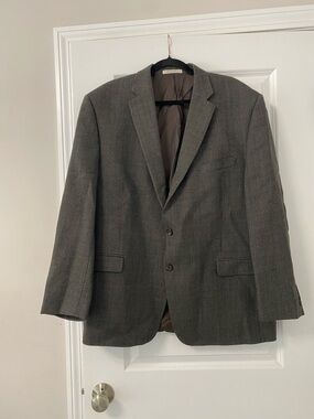 Lauren Ralph Lauren Gray Textured Two-Button Sport Coat